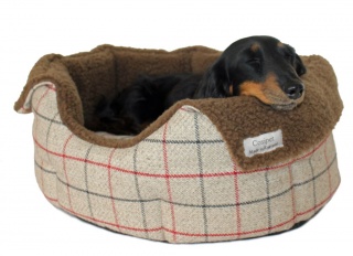 High-Sided Luxury Tweed Slumbernest Dog Beds